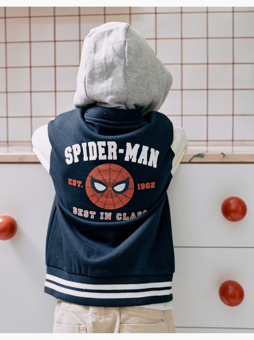 Blouson bomber en coton peigné à capuche spider-man - Kiabi Blouson bomber en coton peigné à capuche spider-man - Kiabi
