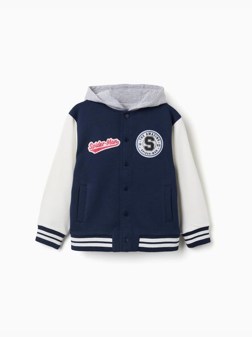 Blouson bomber en coton peigné à capuche spider-man - Kiabi Blouson bomber en coton peigné à capuche spider-man - Kiabi
