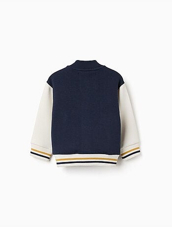 Blouson bomber en coton peigné avec imprimé