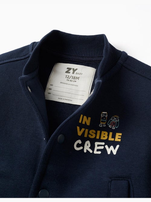 Blouson bomber en coton peigné avec imprimé - Kiabi Blouson bomber en coton peigné avec imprimé - Kiabi