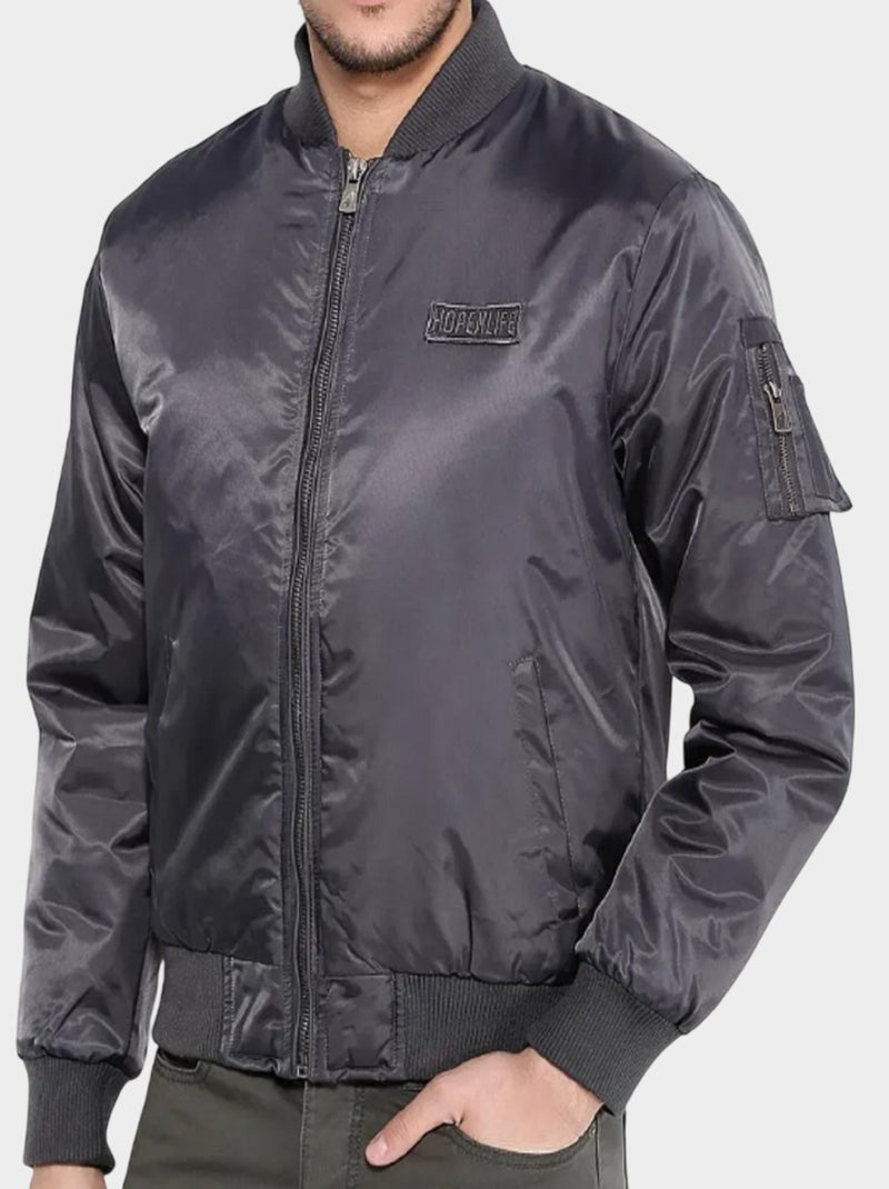 Blouson bomber Gris - Kiabi