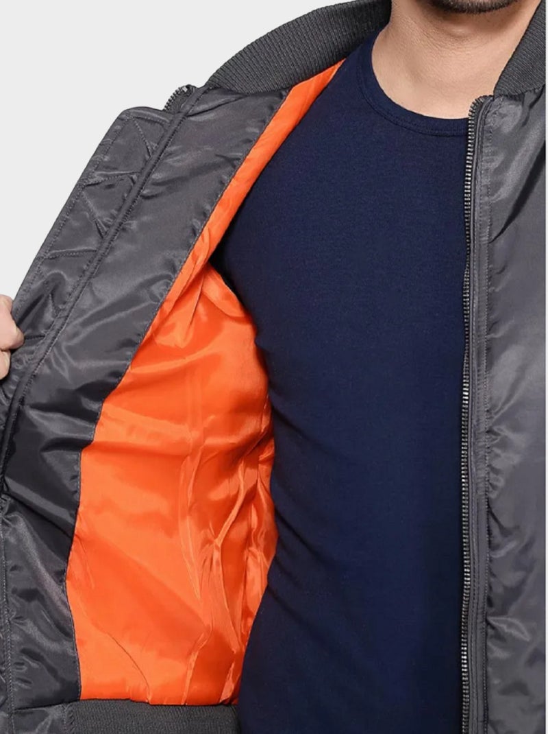 Blouson bomber Gris - Kiabi