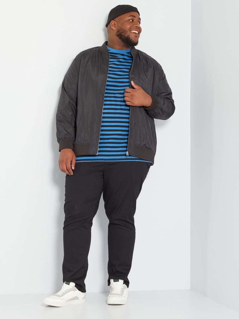 Blouson bomber léger noir - Kiabi