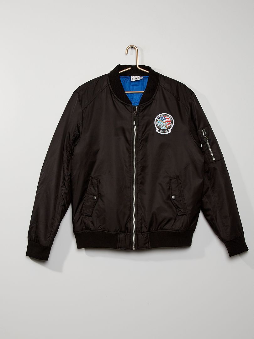 Blouson bomber 'Nasa' noir - Kiabi