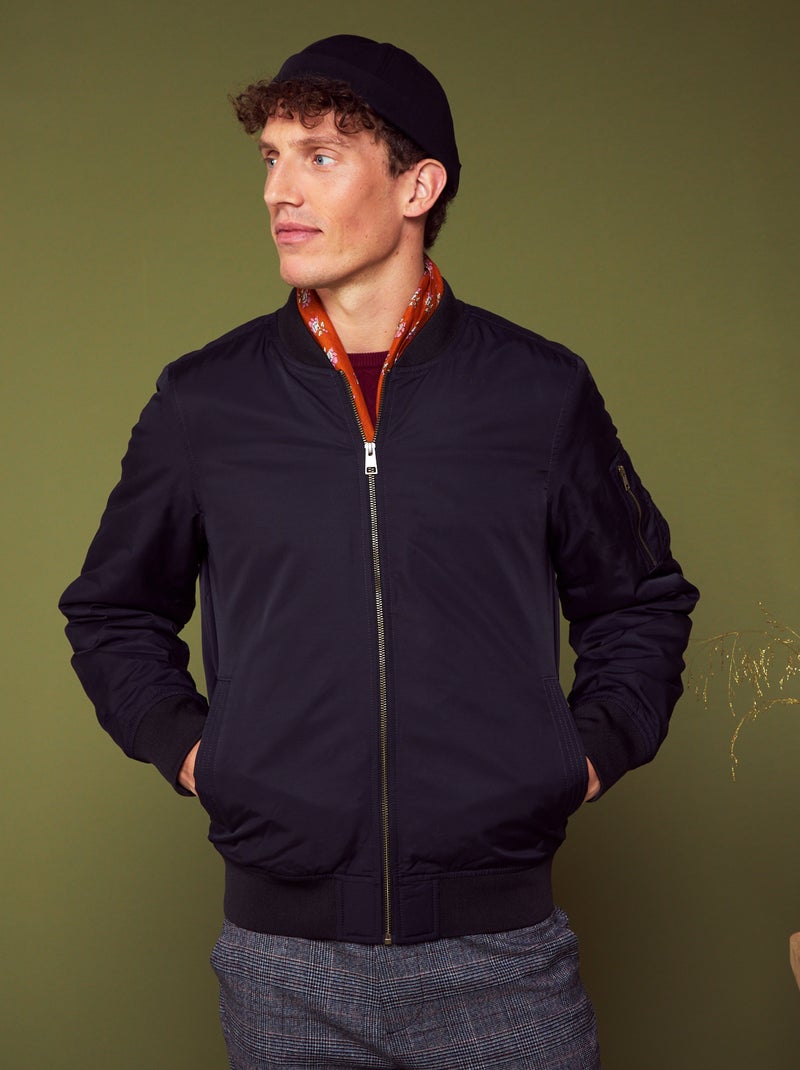 Blouson bomber noir - Kiabi