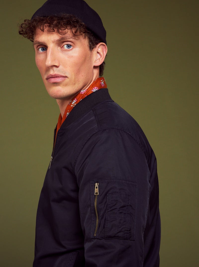 Blouson bomber noir - Kiabi