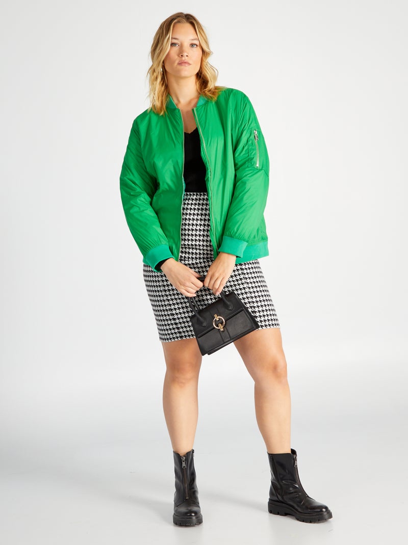 Blouson bomber 'Only Carmakoma' Vert - Kiabi