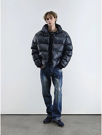Blouson bomber texturé avec fermeture éclair giesto