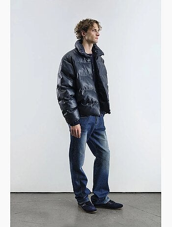 Blouson bomber texturé avec fermeture éclair giesto