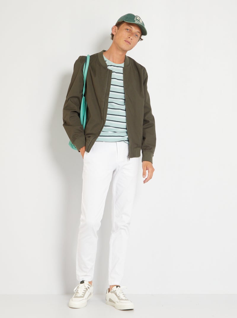 Blouson Bomber uni Kaki - Kiabi