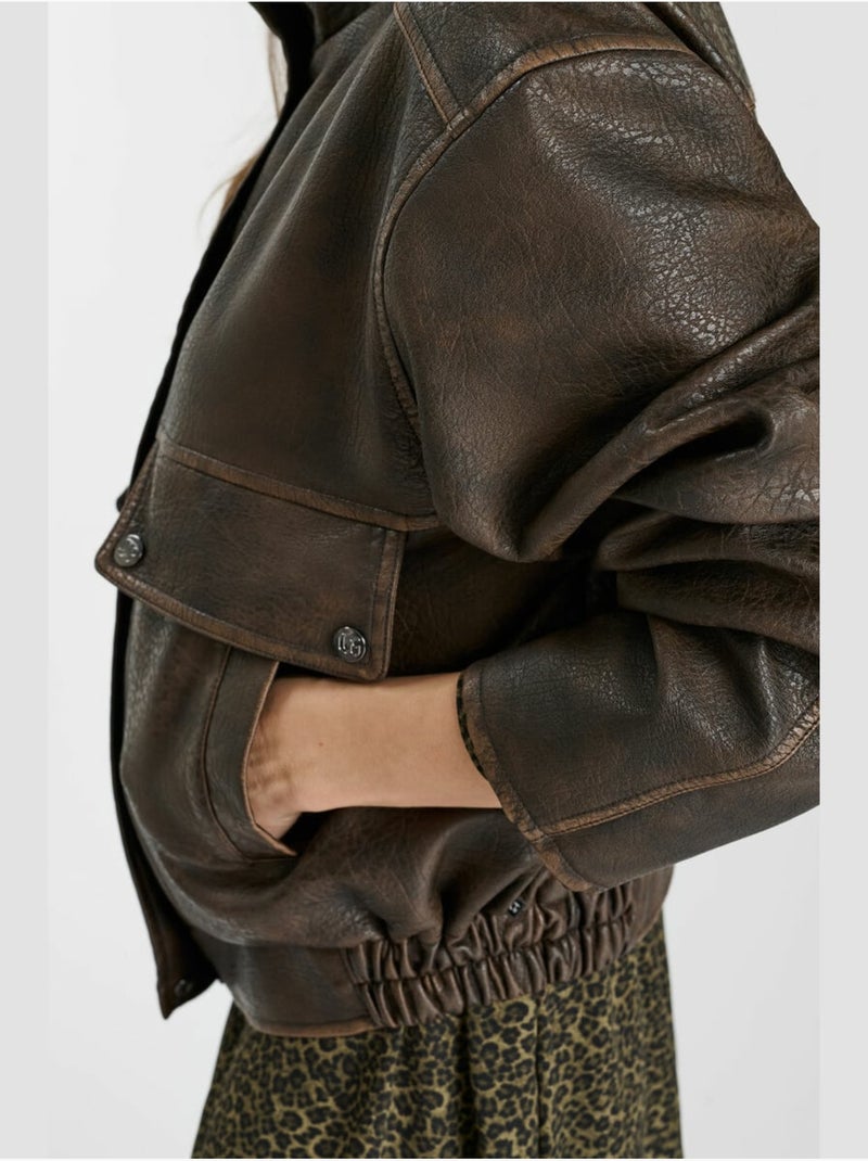 Blouson brownie 'le temps des cerises' Marron - Kiabi