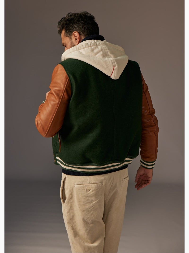 Blouson cambridge school  /  redskins Vert - Kiabi