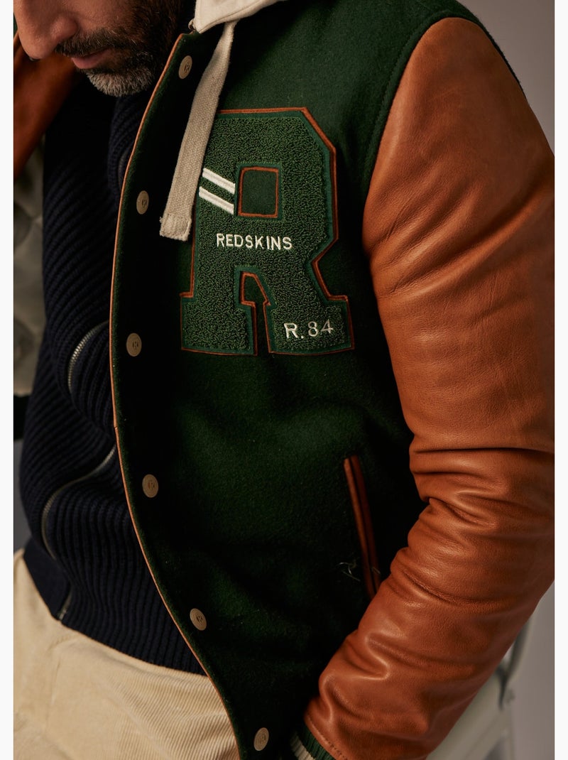 Blouson cambridge school  /  redskins Vert - Kiabi