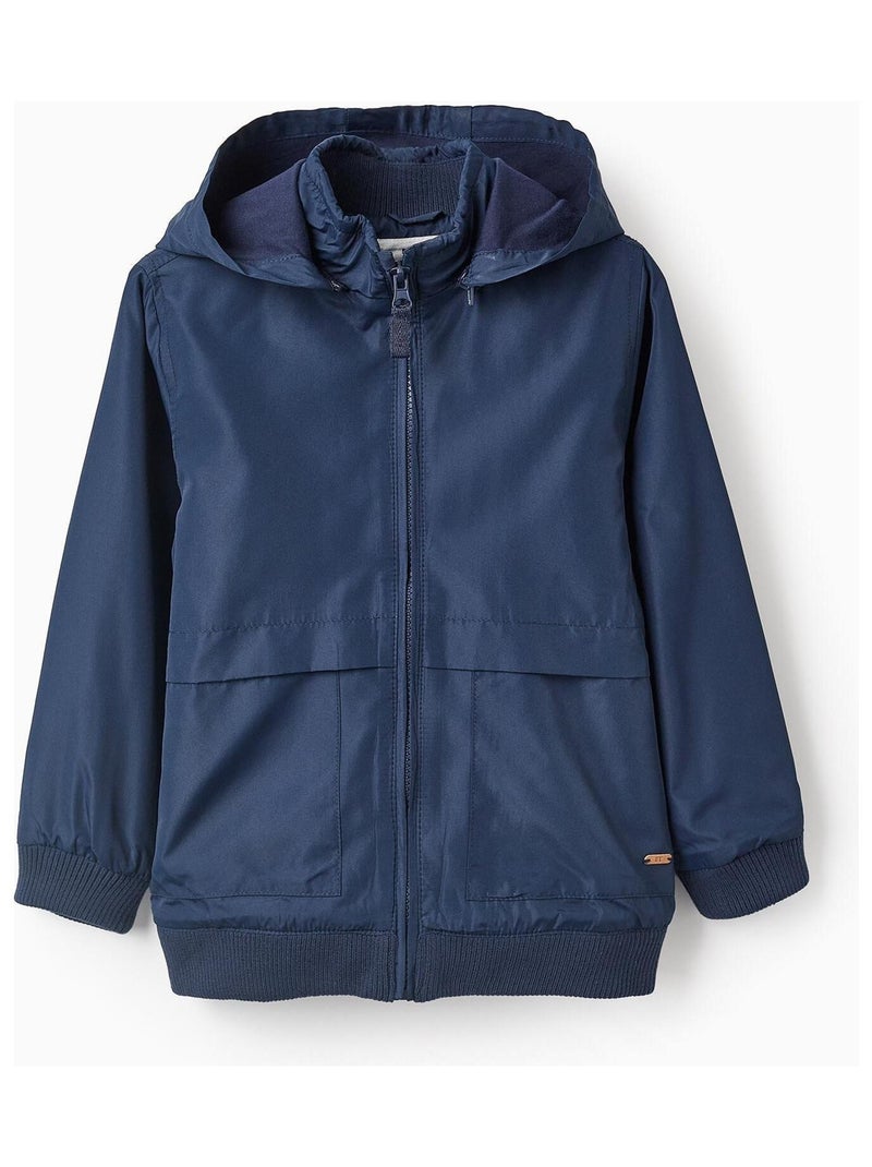 Blouson capuche amovible, avec fermeture éclair OLYMPIA Bleu foncé - Kiabi