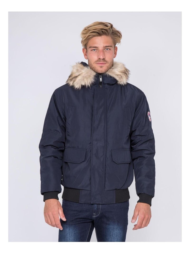 Blouson capuche ZAYAN Bleu marine - Kiabi