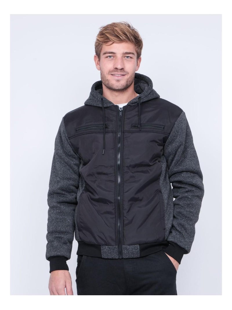 Blouson capuche ZERMIT Noir - Kiabi