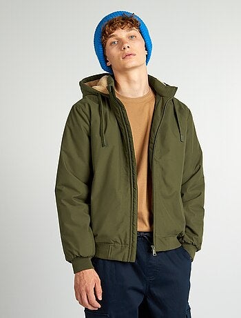 Blouson chaud  avec capuche doublée sherpa