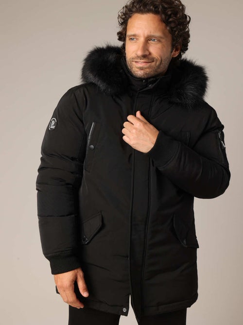 Blouson chaud avec col en imitation fourrure
 'Deeluxe' - Kiabi