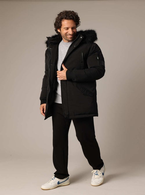 Blouson chaud avec col en imitation fourrure
 'Deeluxe' - Kiabi
