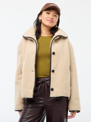 Blouson chaud effet moutonné