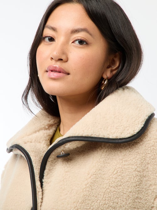 Blouson chaud effet moutonné - Kiabi