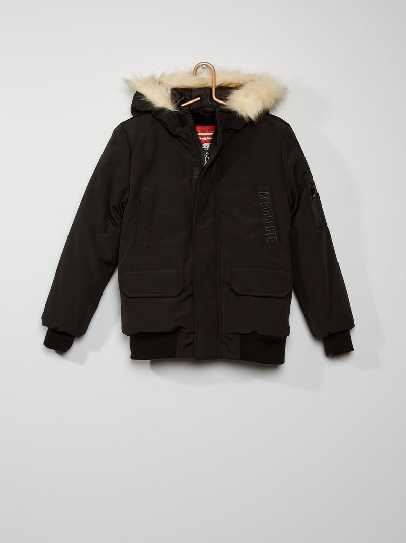 Blouson chaud noir - Kiabi