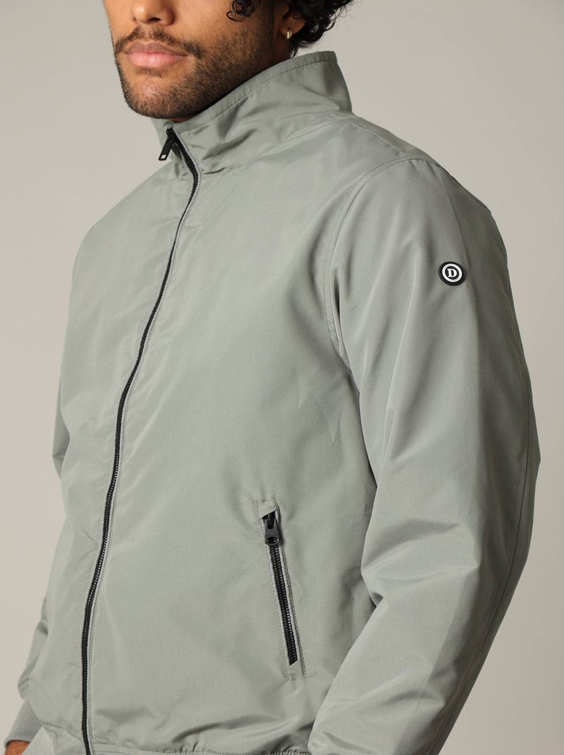 Blouson classique en toile enduite avec col montant 'Deeluxe' Kaki - Kiabi