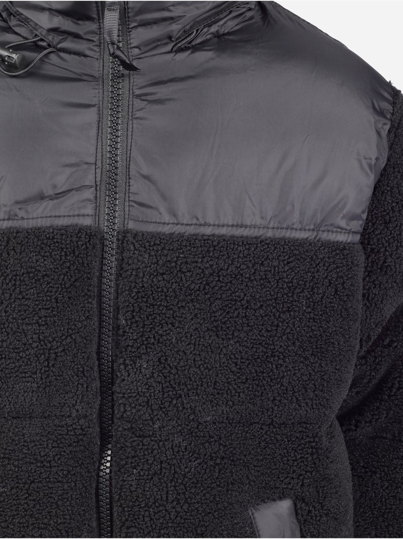 Blouson col montant - boom kids Noir - Kiabi