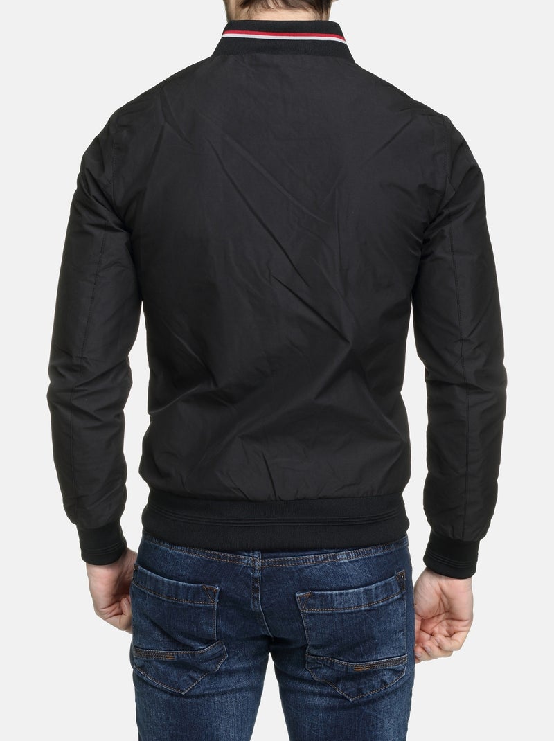 Blouson col montant Noir - Kiabi