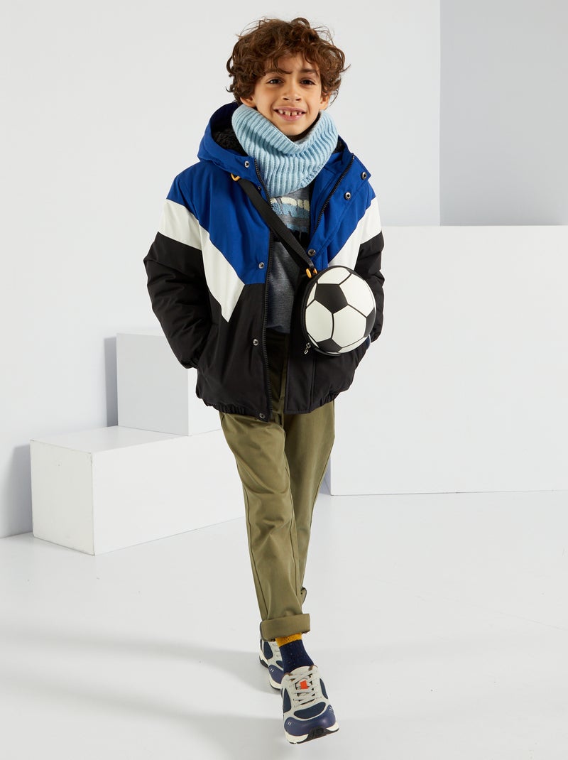 Blouson color-block bleu - Kiabi