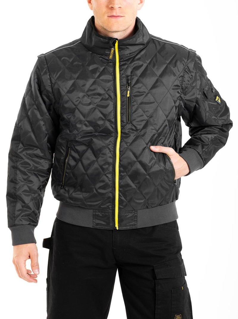 Blouson coupe bomber 2en1 TWIN 'Rica Lewis' gris anthracite - Kiabi