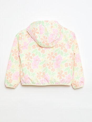 Blouson coupe-vent à capuche à motif