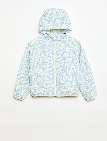 Blouson coupe-vent à capuche à motif