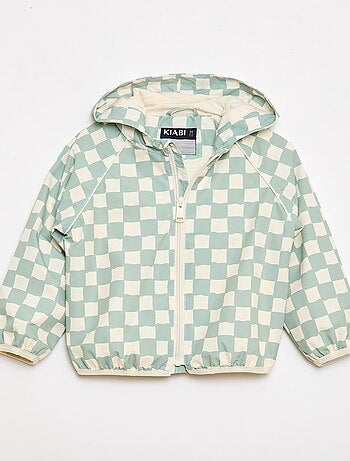 Blouson coupe vent à capuche all-over