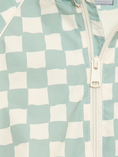 Blouson coupe vent à capuche all-over - Kiabi