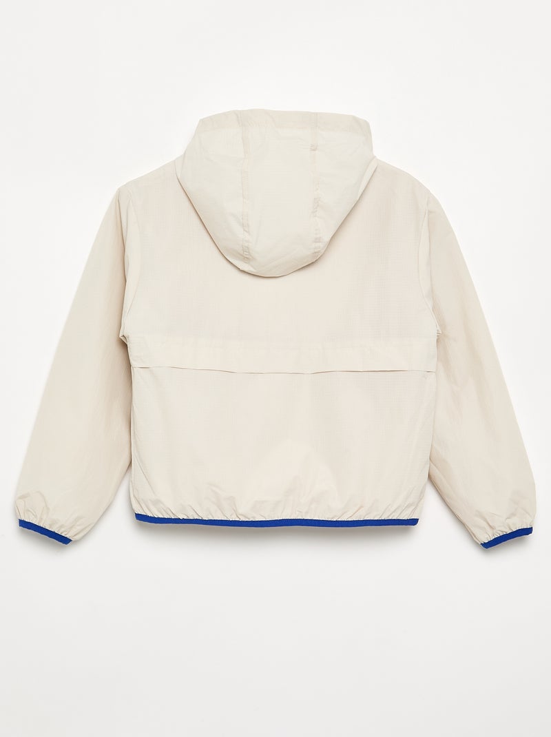 Blouson coupe-vent à capuche Gris - Kiabi