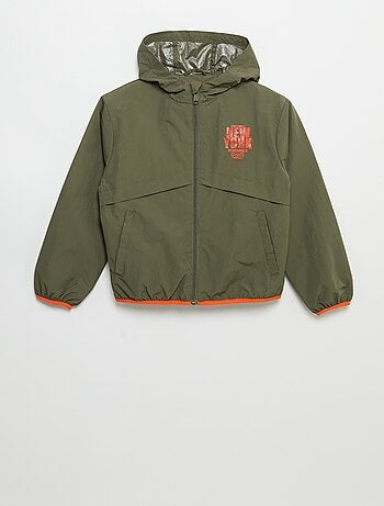 Blouson coupe-vent à capuche