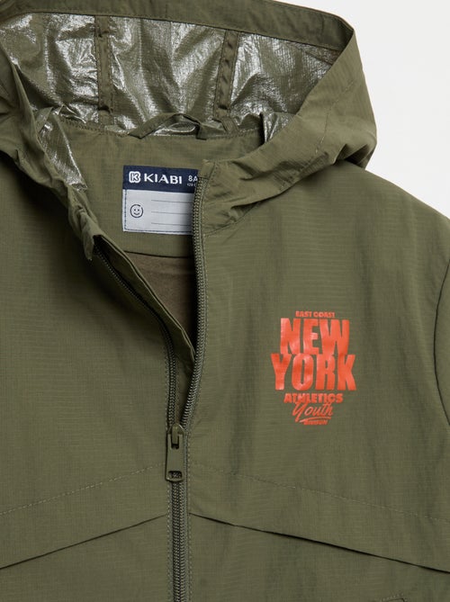Blouson coupe-vent à capuche - Kiabi