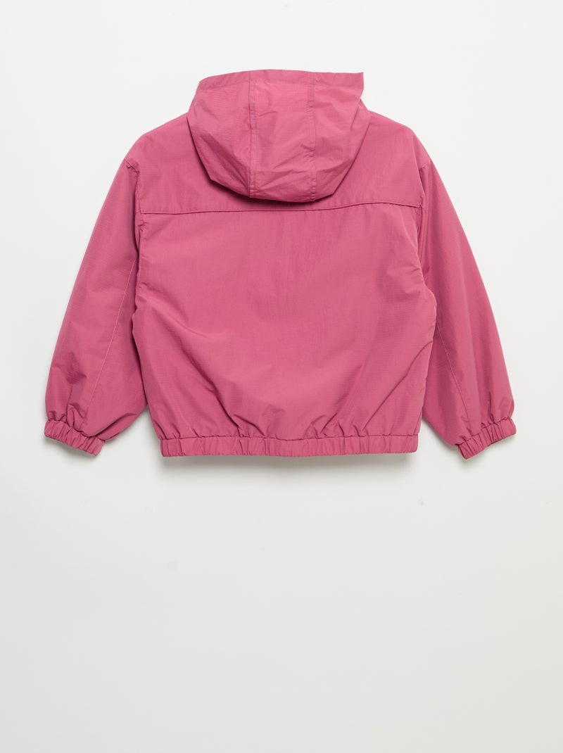 Blouson coupe-vent à capuche Violet - Kiabi