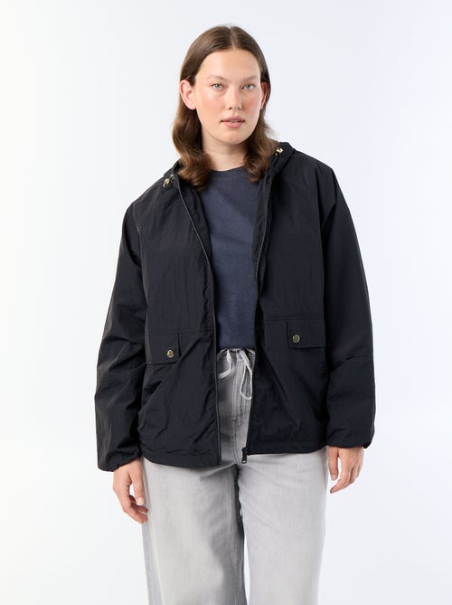 Blouson coupe-vent avec détails dorés - Kiabi