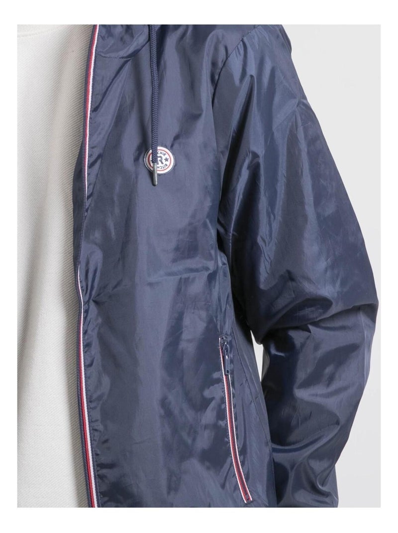 Blouson coupe-vent capuche ZALTA Bleu marine - Kiabi