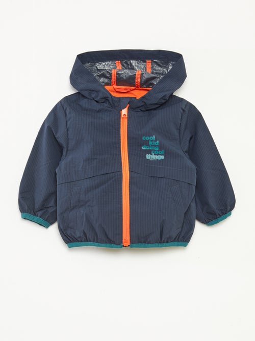 Blouson coupe-vent déperlant à capuche - Kiabi