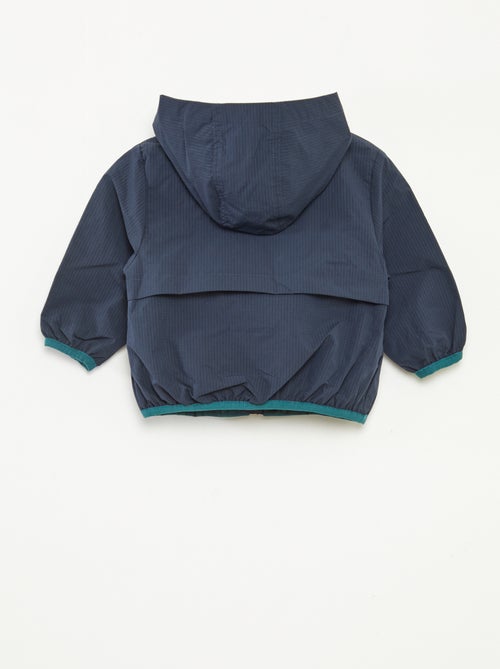 Blouson coupe-vent déperlant à capuche - Kiabi