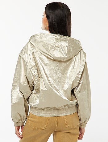 Blouson coupe-vent métallisé