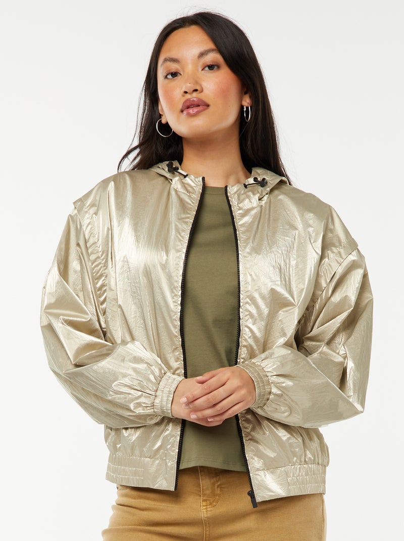 Blouson coupe-vent métallisé Doré - Kiabi
