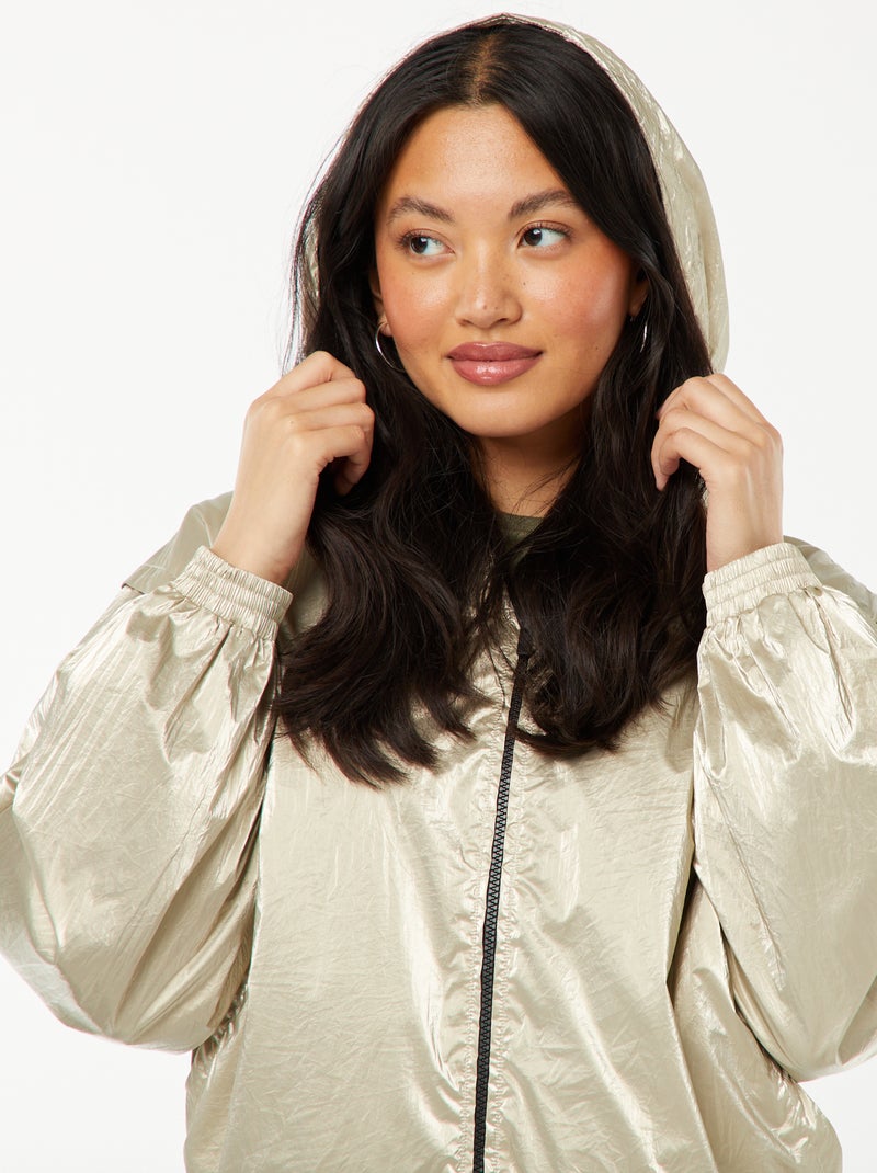 Blouson coupe-vent métallisé Doré - Kiabi