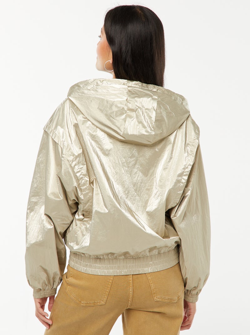Blouson coupe-vent métallisé Doré - Kiabi