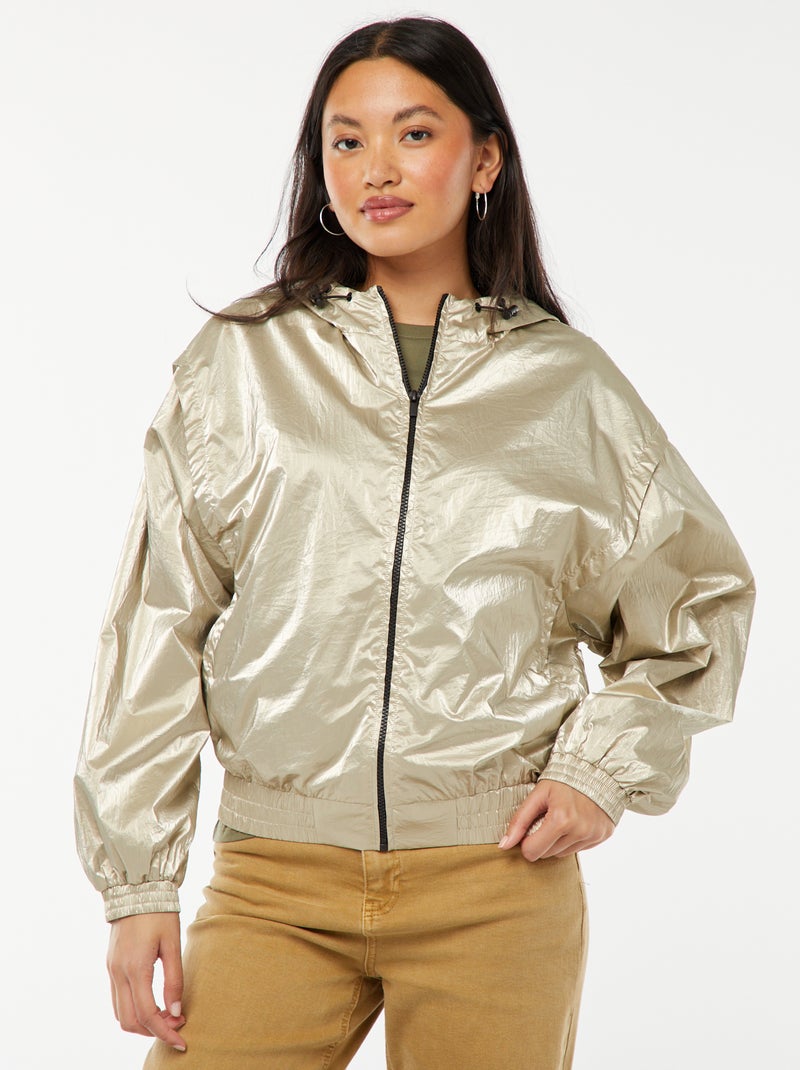 Blouson coupe-vent métallisé Doré - Kiabi
