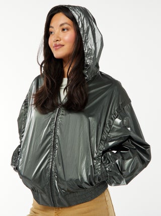 Blouson coupe-vent métallisé