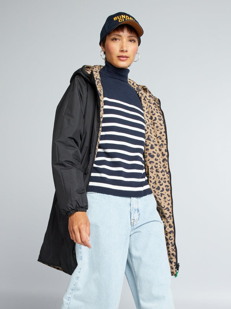 Blouson coupe-vent réversible Noir - Kiabi